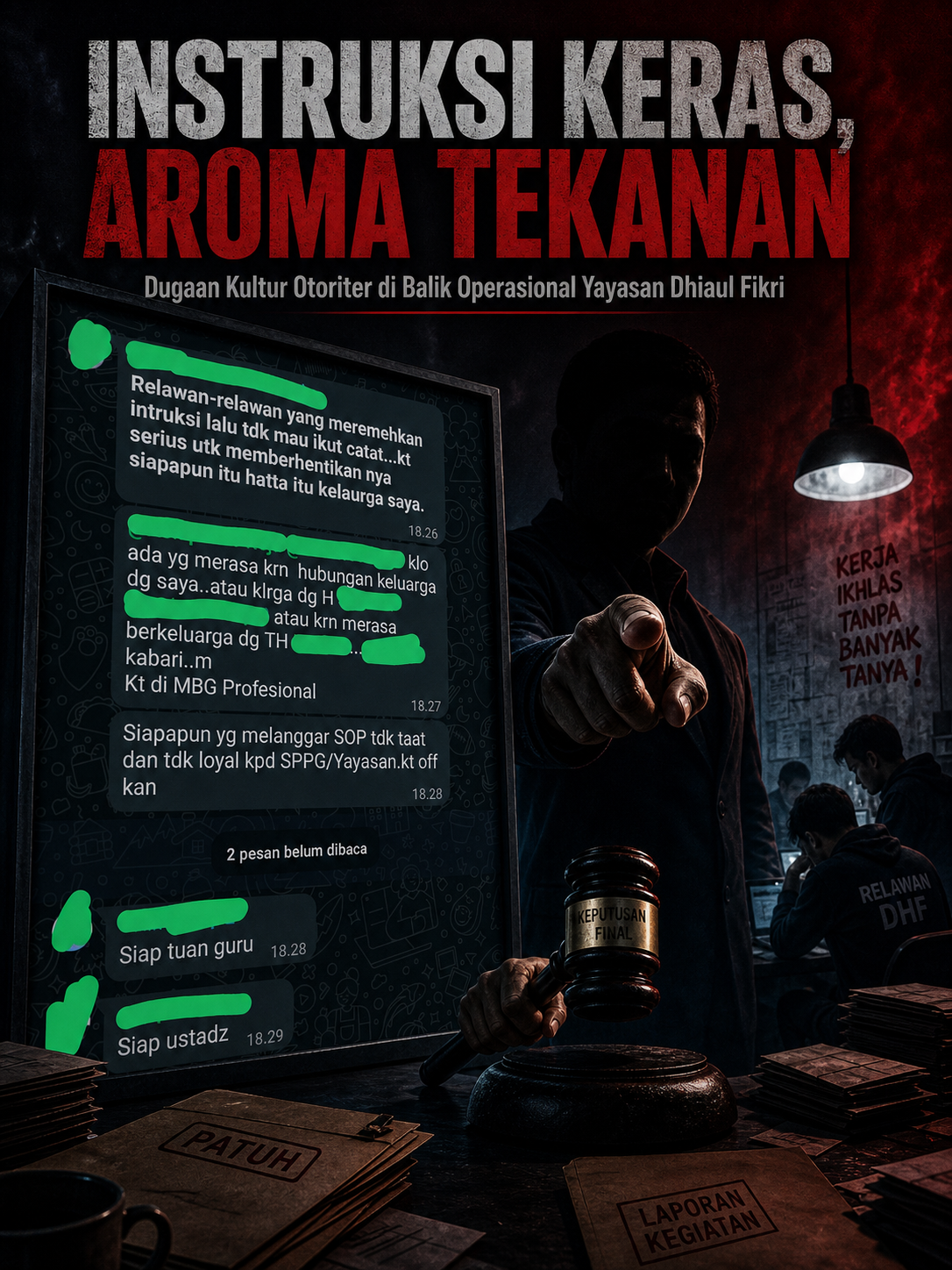 Instruksi Keras, Aroma Tekanan: Dugaan Kultur Otoriter di Balik Operasional Yayasan Dhiaul Fikri